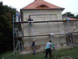 Oprava kostela v Dožicích