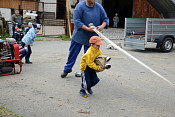 Cvičení dětských hasičů