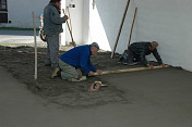 Nová betonová podlaha v Hasičské zbrojnici Dožice
